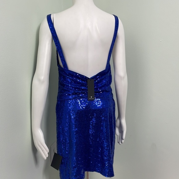 Blue sequin Homecoming mini dress NEW - Picture 4 of 7